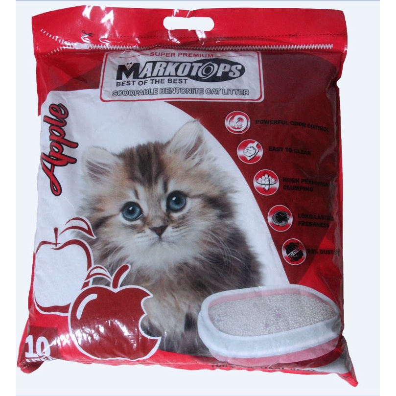 [GOSEND] Pasir Kucing Gumpal Wangi Markotop 10Liter Cat Litter Clumping 10lt all varian