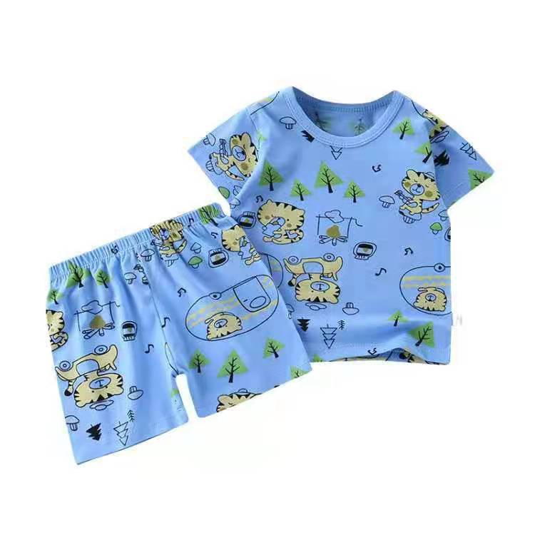 plazababyku KIDS FULLPR PENDEK Setelan Anak Kaos Lengan + Celana Berkualitas Import 0-5 Tahun ebv pa