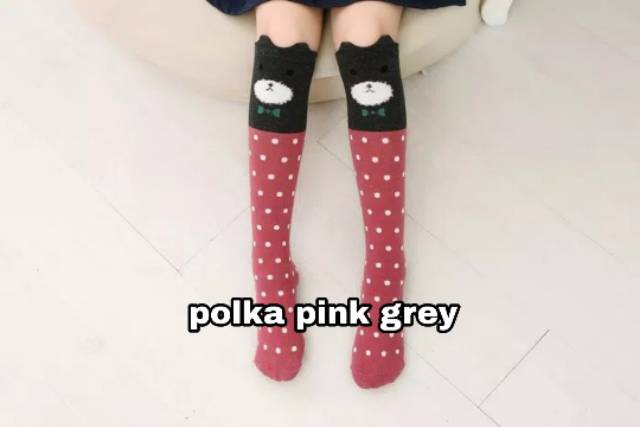 POLKA SOCK KAOS KAKI STOCKING ANAK PEREMPUAN KOREA BALET BALERINA COSPLAY LEGGING IMPORT MURAH