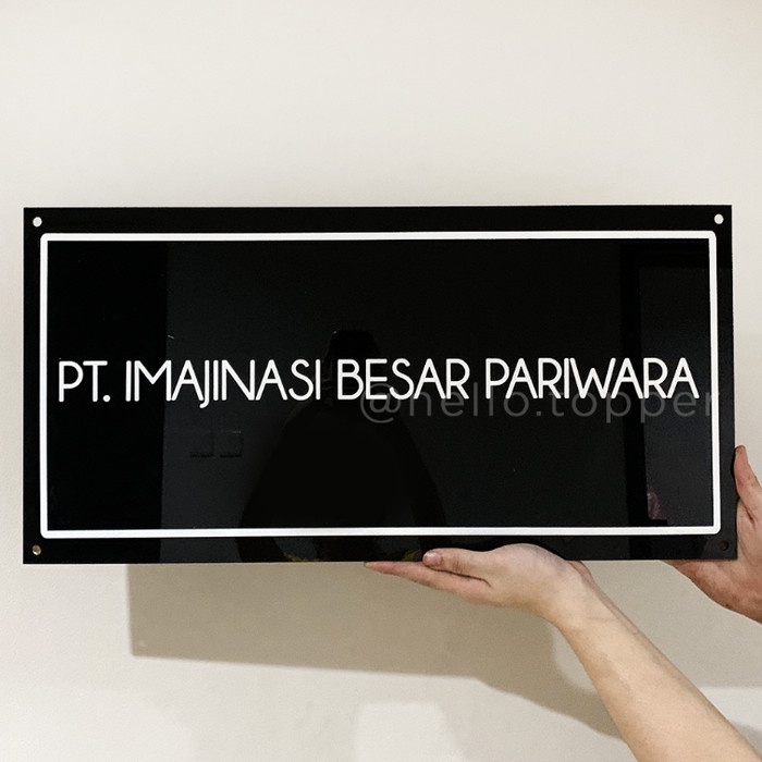 

Logo Akrilik Signage Papan Logo Sign Acrylic 50x30 Signage Timbul Keren