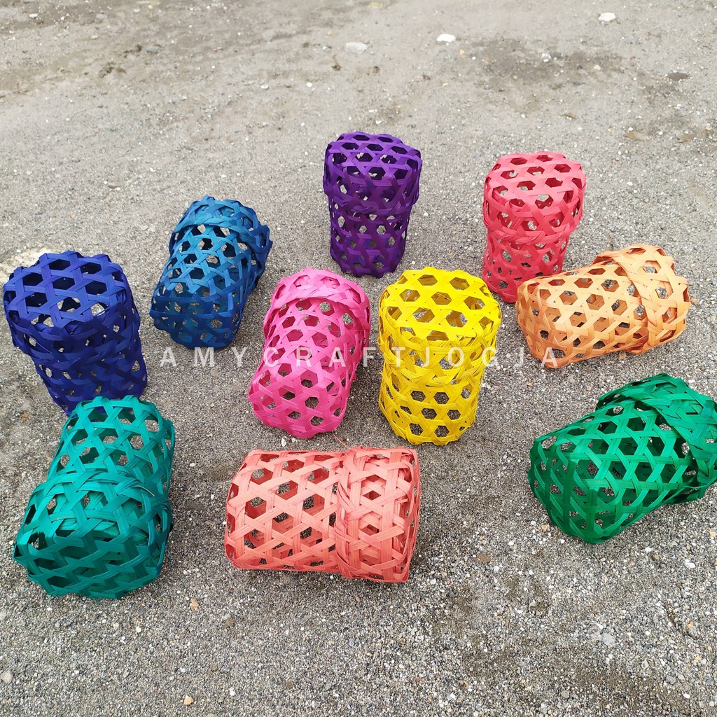 Klongsong Warna Mini d 8 x 9 cm/Klongsong Bambu/Packaging Bambu/Klongsong Mini/Packaging Bambu/Hampe