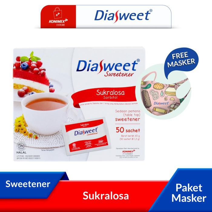 DIASWEET SWEETENER SUKRALOSA BONUS MASKER 3 PLY