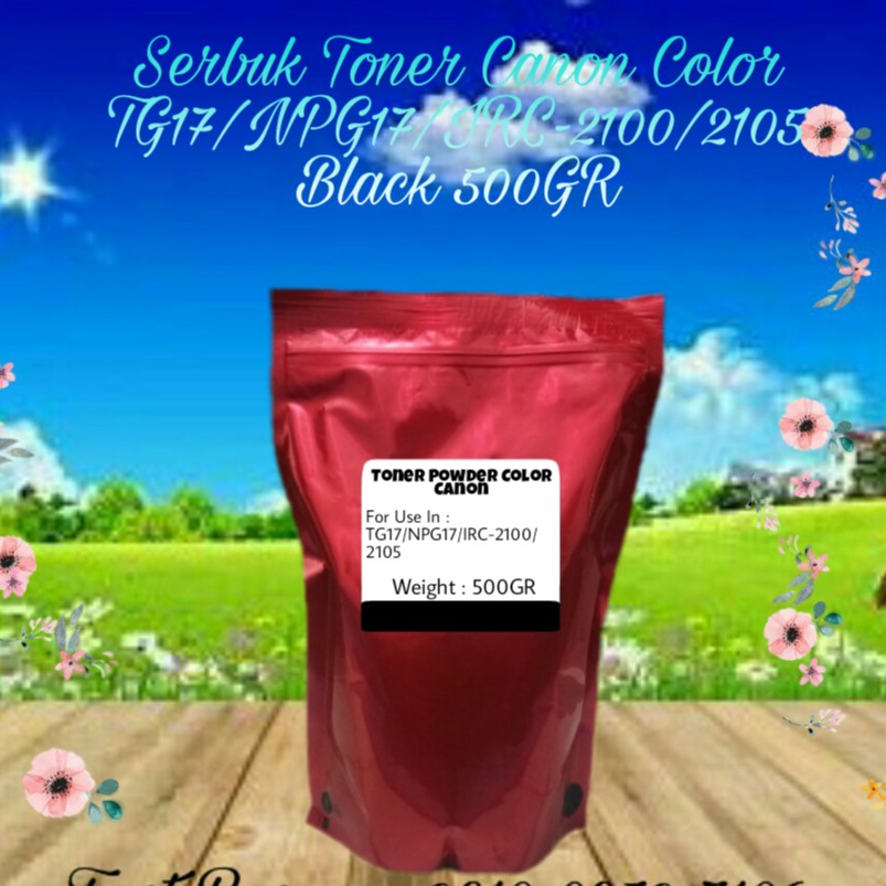 Serbuk Toner Canon NPG17 NPG 17 TG17 TG 17 IR C2100 C2105 IRC 2100 2105 IR2100 IR2105 Black 500gr