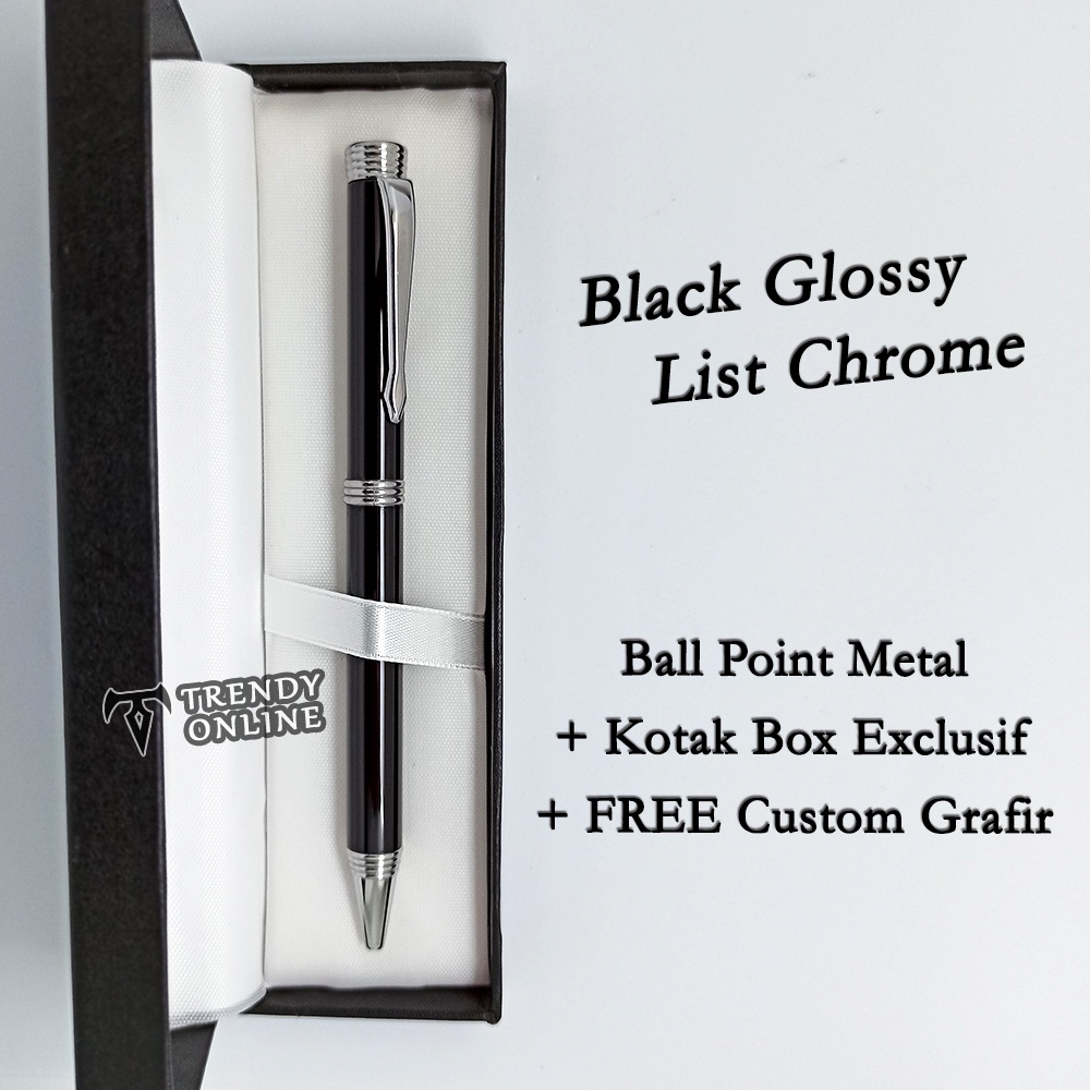 

Pulpen Promosi FREE Kotak Box dan Cetak Nama | Pulpen Stainles | Pen Metal | Pen Hadiah