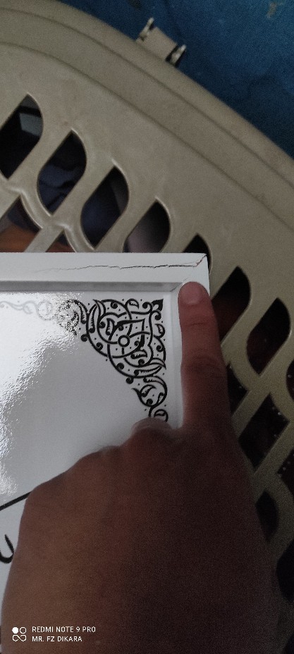 Hiasan Jam Dinding Kaligrafi Set Ayat Kursi Terjemah & Allah Muhammad Hitam Putih