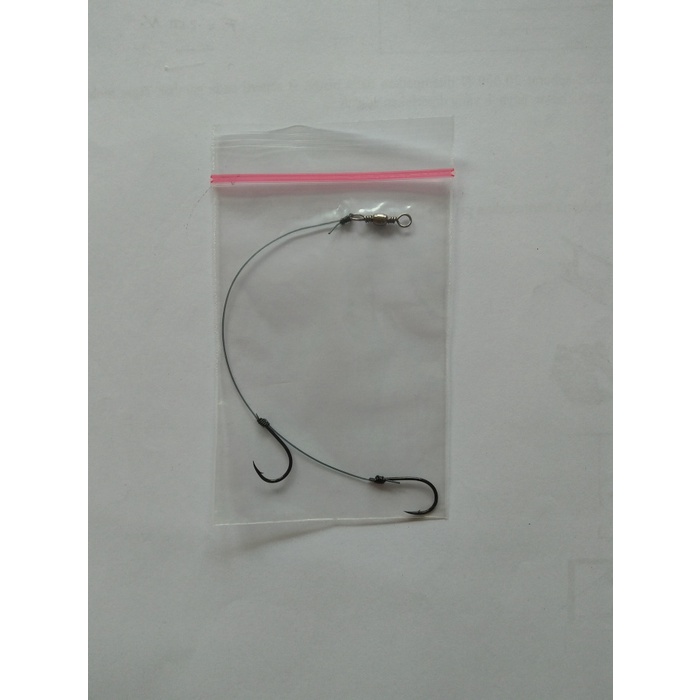 Rangkaian Pancing untuk mancing lele atau patin kail no 6 double hook