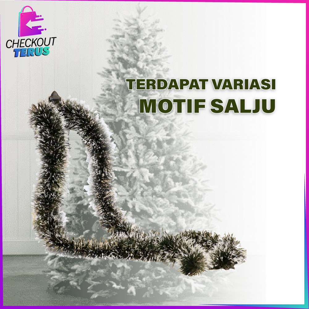 CT C39 40 Slinger Tinser 2Meter Hiasan Pohon Natal Hiasan Natal Aksesoris Dekorasi Pohon Natal Rumbai Dekorasi Rumah Ornamen Natal