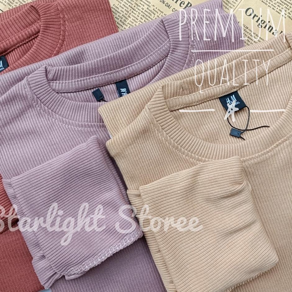 Kaos Rib Premium / Kaos Grosir / Kaos Rib Premium Tebal / Kaos Lengan Panjang