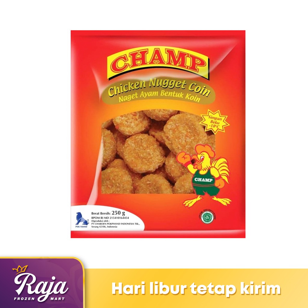 

Champ Chicken Nugget 250gr / Makanan Beku / Frozen Food / Naget Beku / Kentang Beku