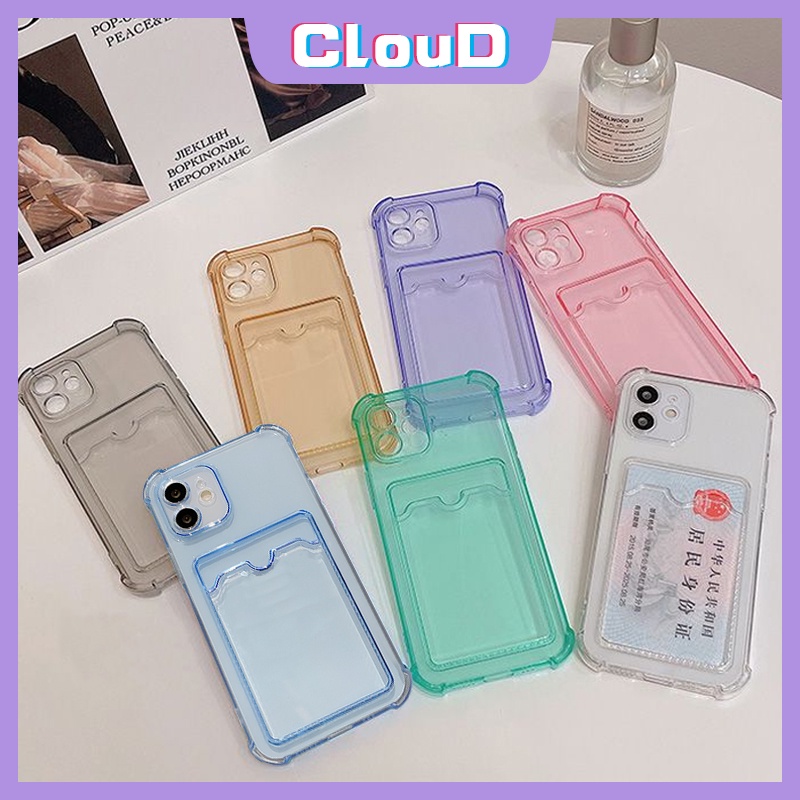 Casing RealMe C35 C21Y C12 C25 5c3 10 9i 5i 6i C25s C25Y C11 2020 C11 C30 C31 C20 C20A Narzo 20 30A 50A 50i Prime Dompet Mewah Slot Kartu Kredit Casing Bening Anti Jatuh