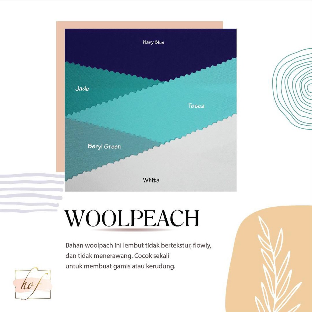 Kain woolpeach / wolfis PER YARD