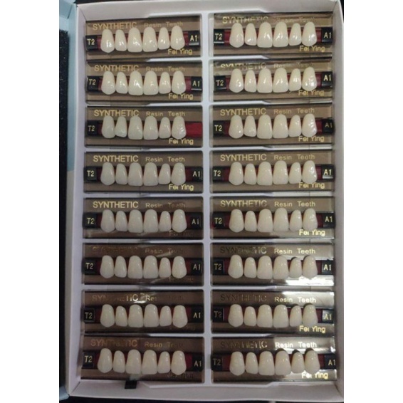 1 Dus (1 kotak) Gigi Synthetic Depan (Anterior) (Muldent) / Gigi palsu Synthetic Depan (Anterior)