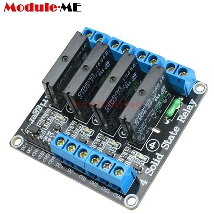 Jual SSR Relay Module 4 Channel 5V DC Solid State Arduino | Shopee ...