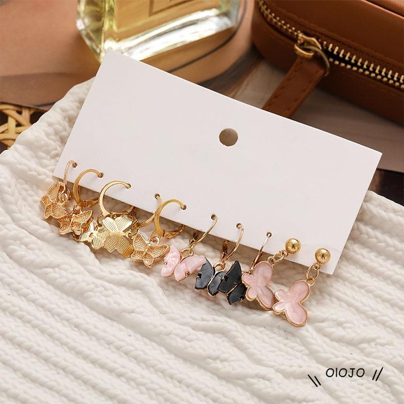 Lucu Anting Kupu-kupu Kreatif Temperamen Sederhana Dan Fashionable Aksesoris Wanita - ol