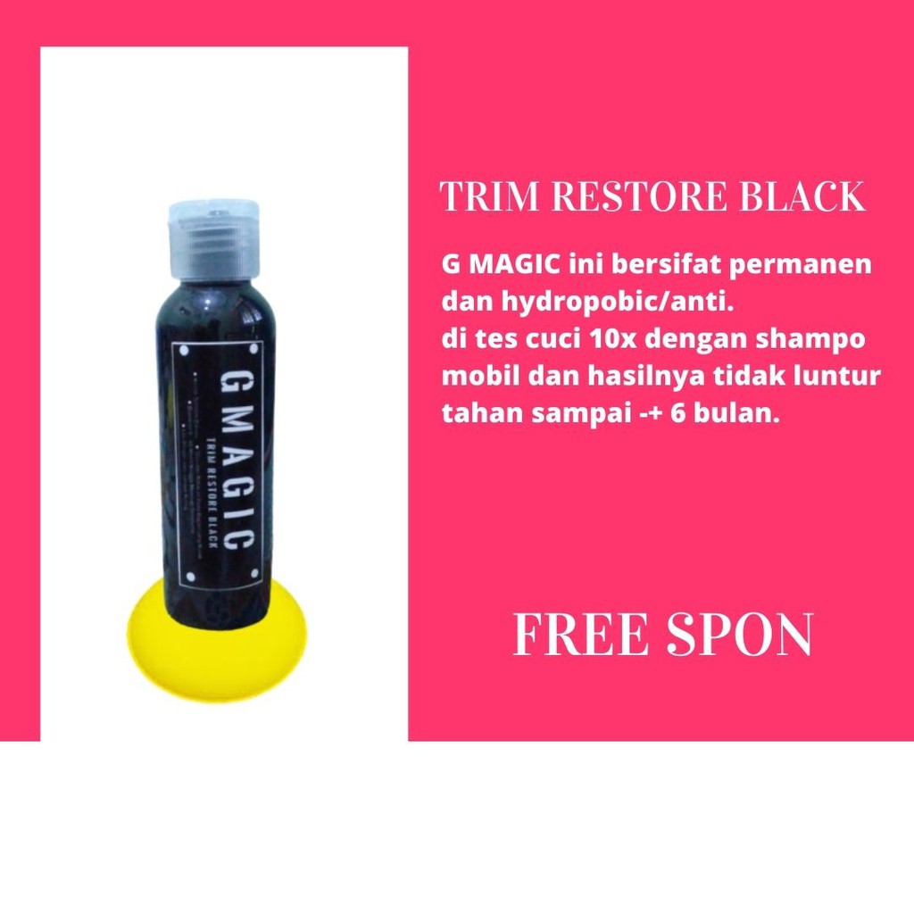 Penghitam plastik permanen /pengkilap/back to black/trim/dashboard/karet/ban/mobil/motor