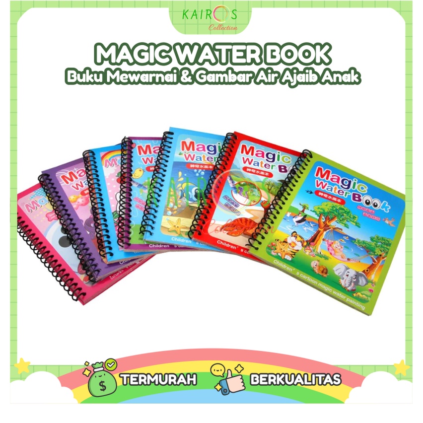 Magic Water Book Pulpen Tinta Air Buku Gambar Air Ajaib Anak Buku Warna Anak