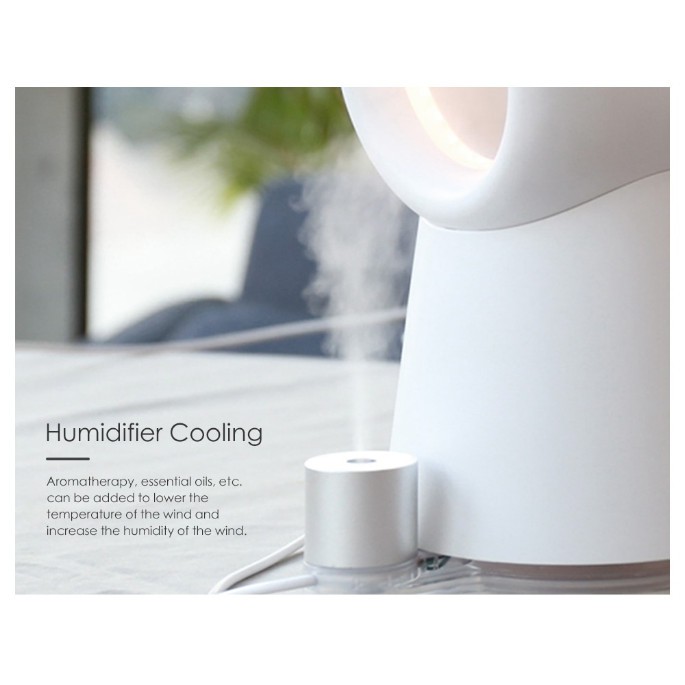 Youpin Happy Life 3 in 1 Kipas Mini Cooling Bladeless Fan Humidifier