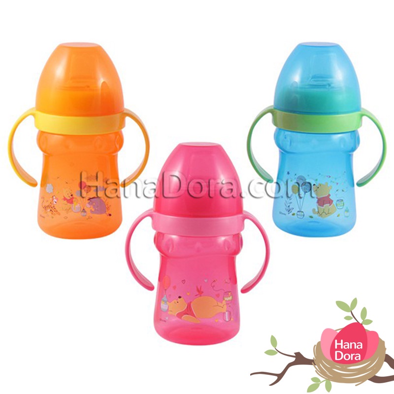 Pooh 2 Handle Cup with Soft Spout 200ml WTP07072 - Botol Minum Anak/Training Cup/Sippy Cup