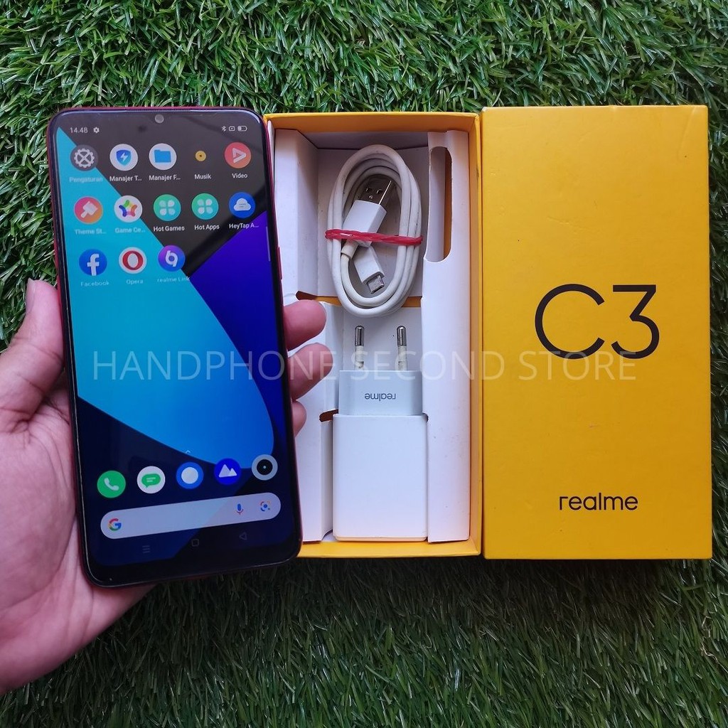 HANDPHONE HP REALME C3 3/32 FULLSET NO HF SECOND SEKEN BEKAS MURAH-2