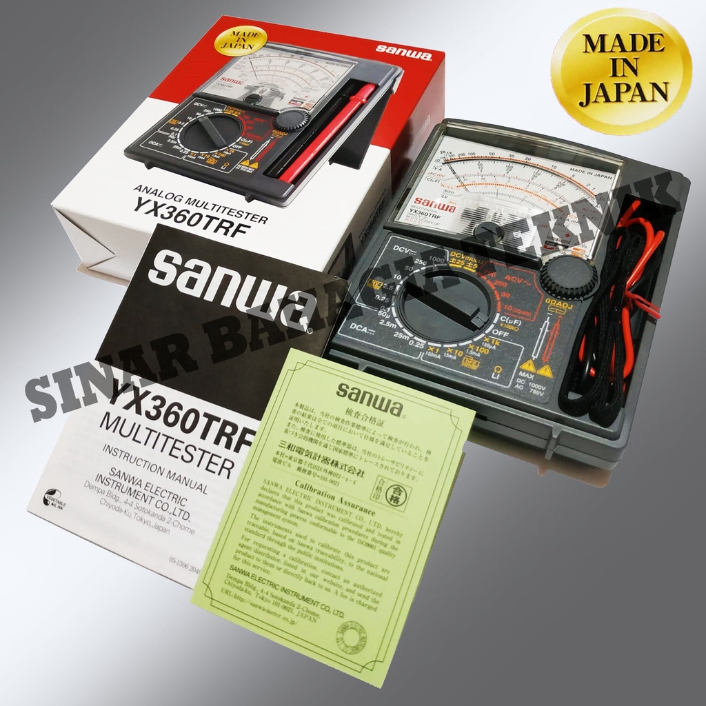 MULTIMETER ANALOG SANWA YX360 TRF JAPAN ORIGINAL - MULTITESTER ASLI YX 360 - AVOMETER YX-360 - AMPER
