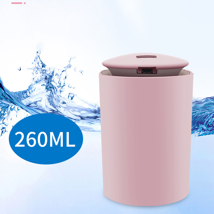 Humidifier Pelembab Udara Aromaterapi Essential Oil Diffuser 260ML Dengan Lampu Malam LED