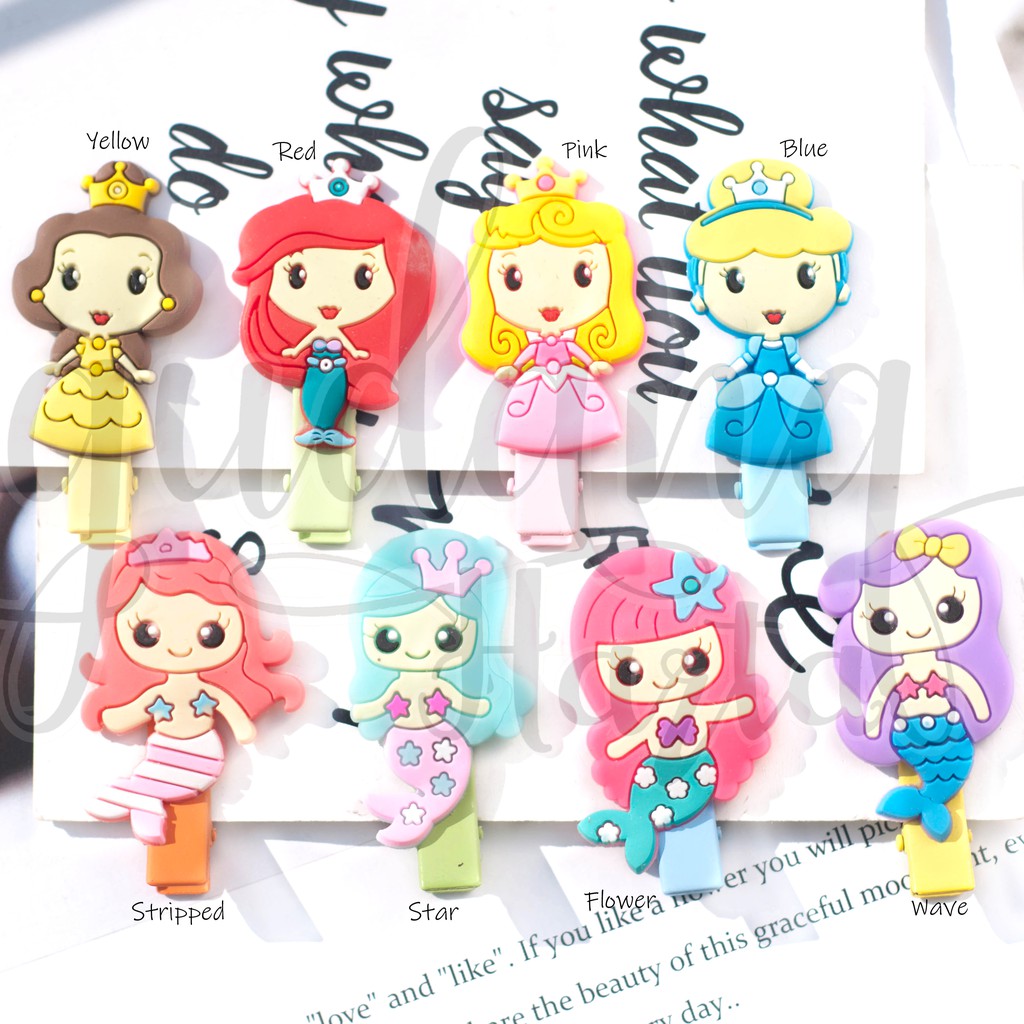 Jepit Anak Putri Duyung Dan Princess Hairclip Lucu Imut Unik GH 201002