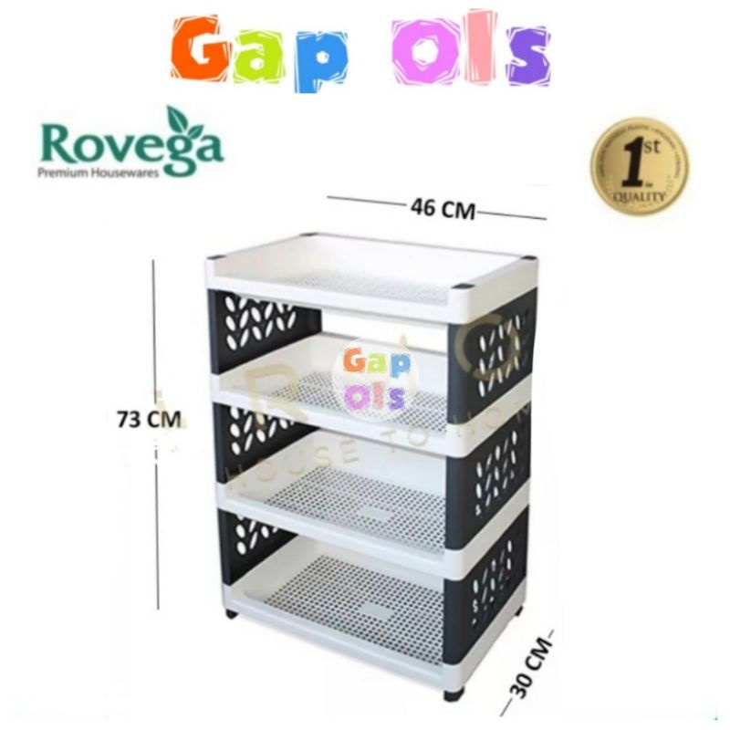 Rovega Rak Susun 4 Tingkat Rak Susun Plastik ROVEGA SMW 400