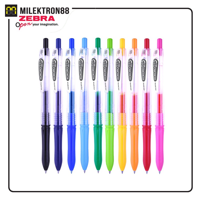 

ZEBRA Kokoro Gel Pen 0.5 mm Color Ink Pulpen Gel Tinta Warna