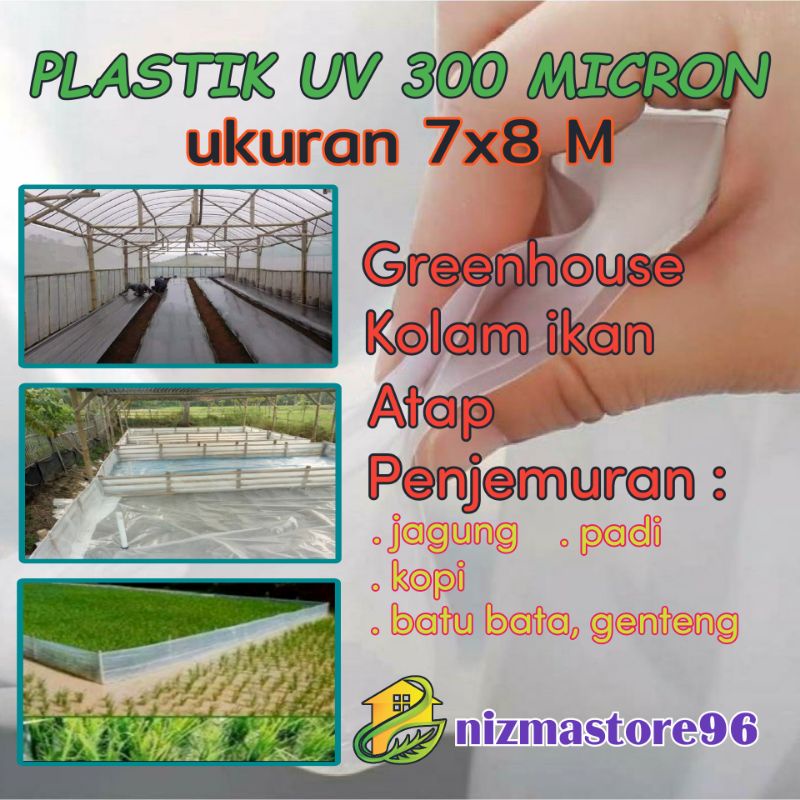 (COD) Plastik UV 300 micron 7x8 Meter