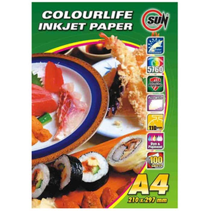 

SUN Colourlife Inkjet Paper 110 Gsm A4