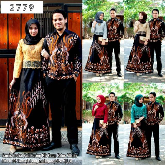 Gamis Brokat Full Puring Mix Katun Halus