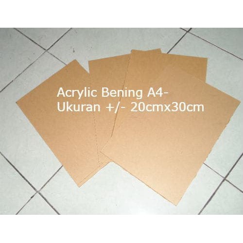 Acrylic Transparan 2mm A4 - Akrilik Bening Transparant