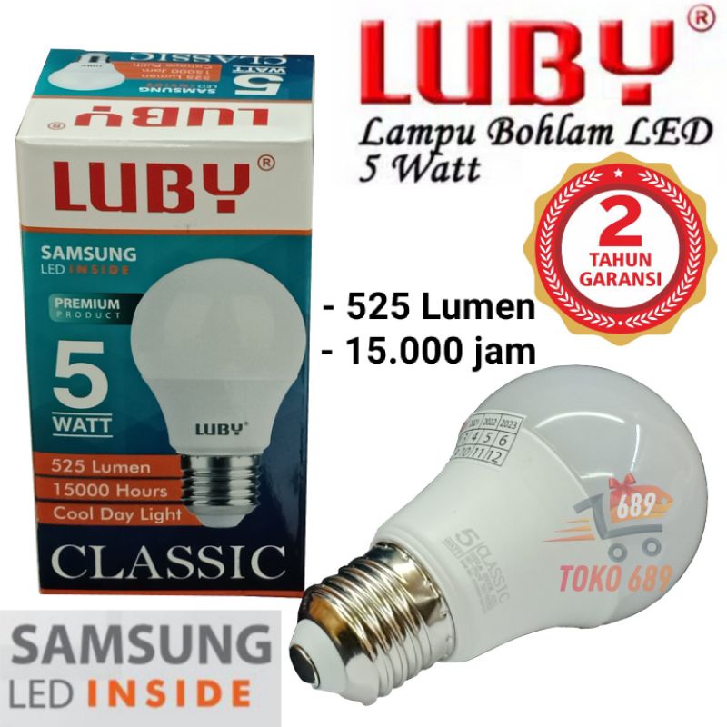 WSELLER- Lampu Bohlam LED 5 Watt Luby Classic