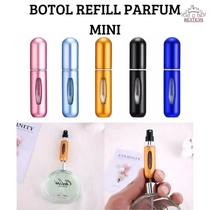 BPR5 - Botol Spray Refill Parfum Mini 5 ml Alumunium Portable