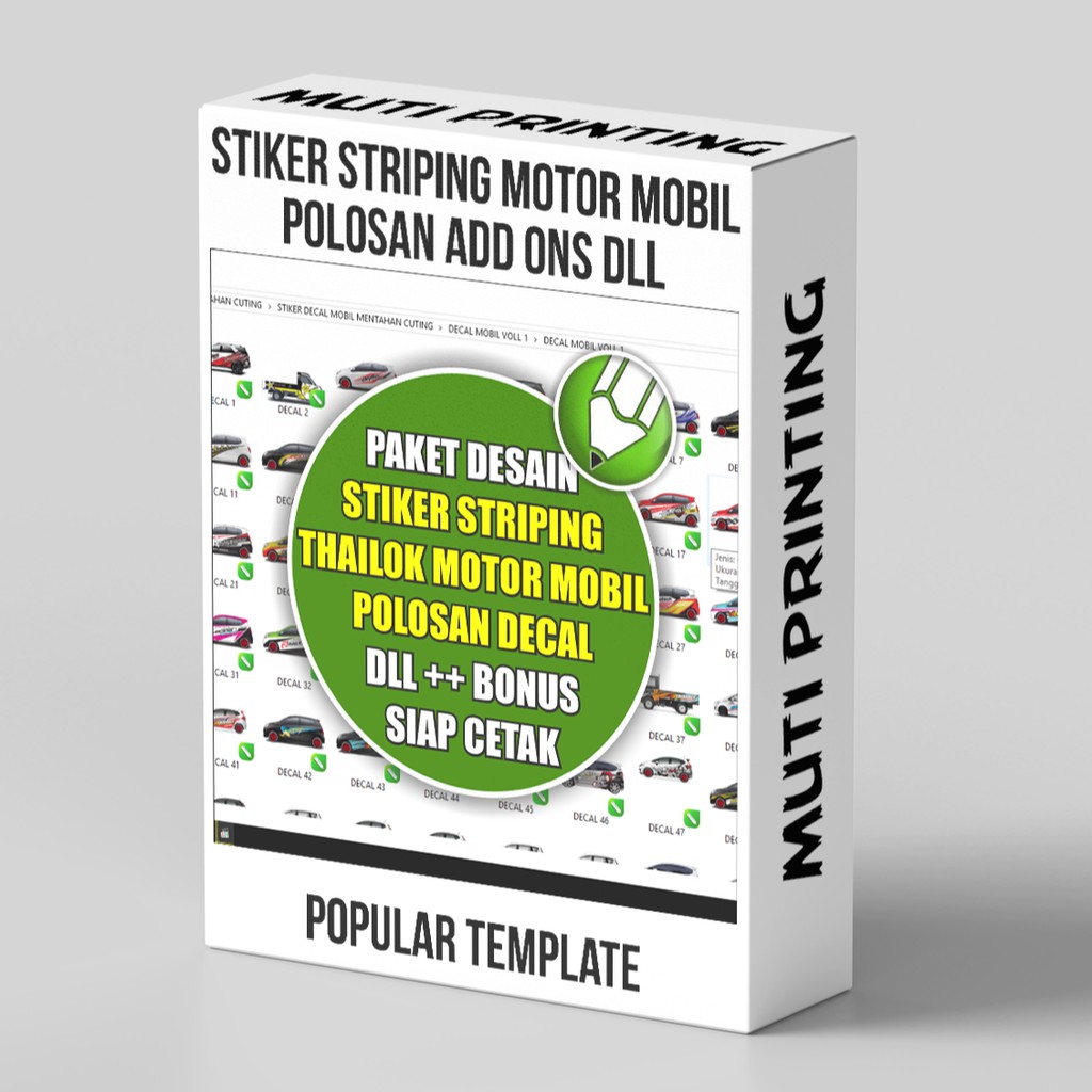 Stiker Striping Motor Mobil Polosan Add Ons Dll - Coreldraw Template - Business Branding