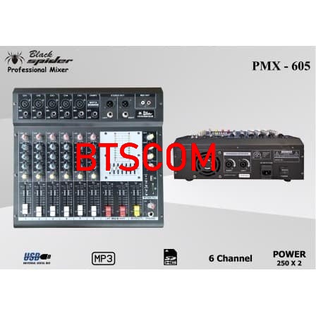Power Mixer Blackspider 6 Channel  PMX605/PMX 605