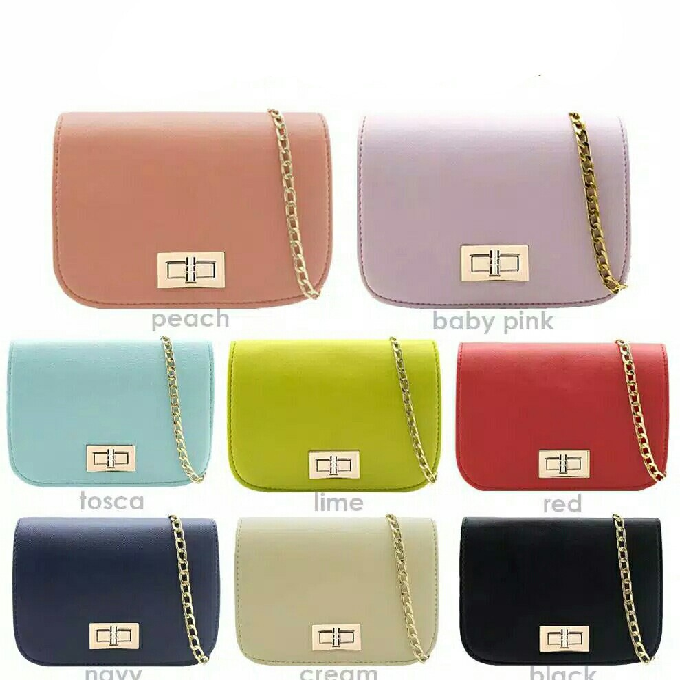 TAS CLUTCH WANITA LOVI POLOS FB35