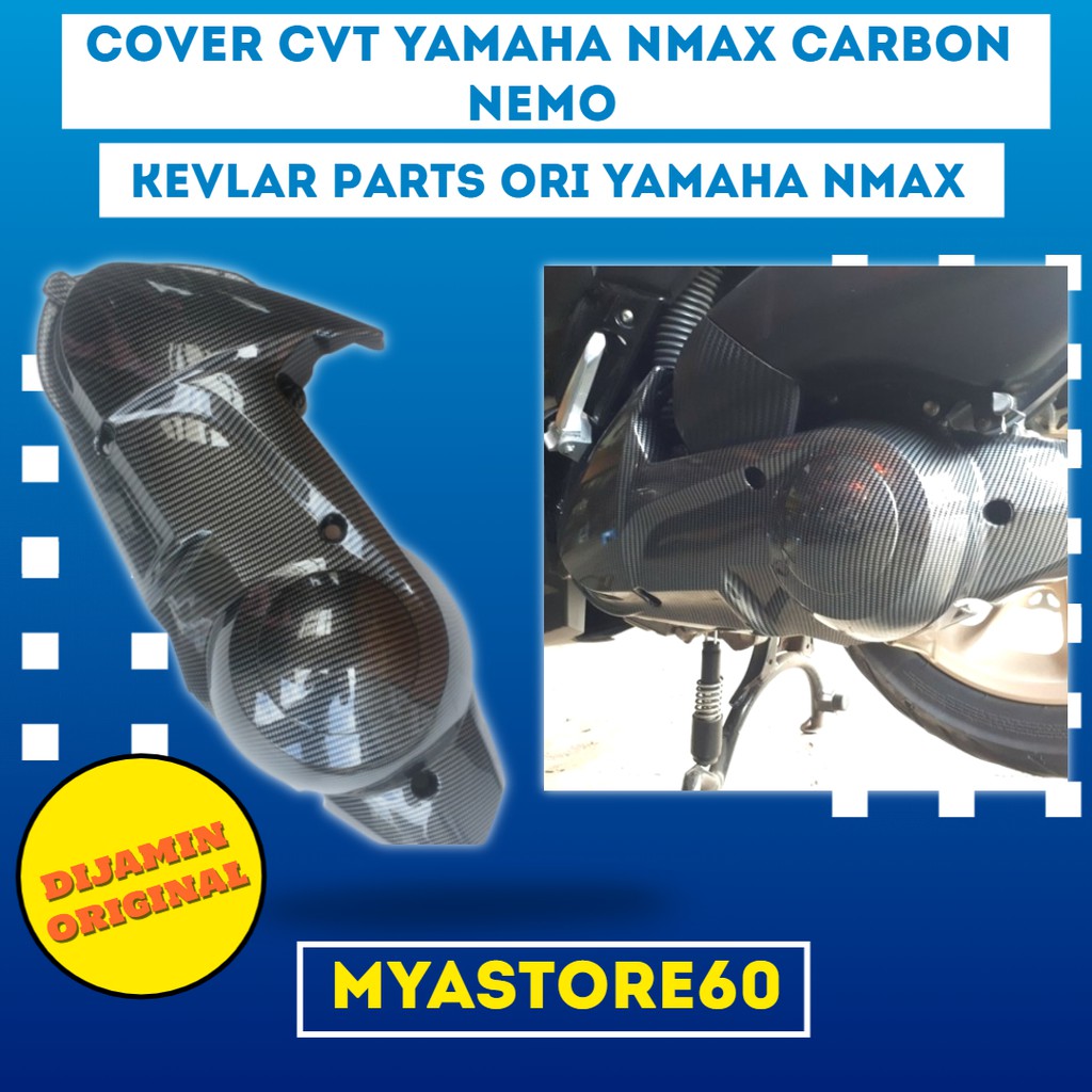 Cover CVT Yamaha Nmax Carbon Nemo / Tutup Cvt Nmax Karbon Carbon Nemo Kevlar Part Original Nmax