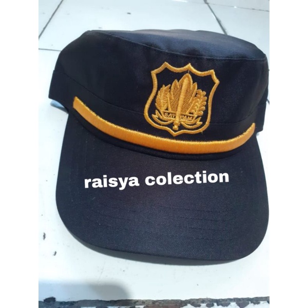 topi satpam terbaru / topi satpam model kotak