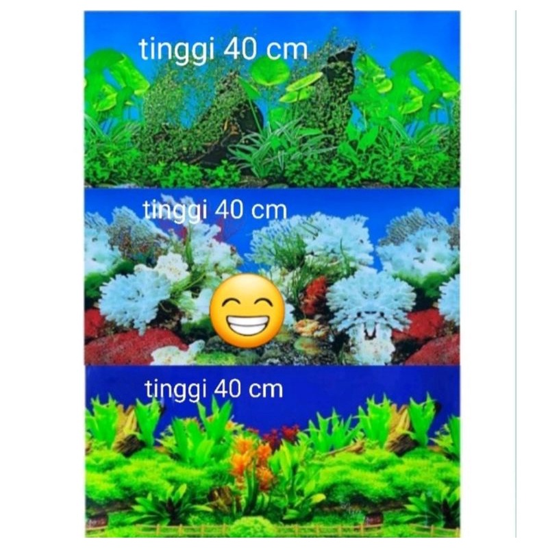 wallpaper aquarium background aquarium tinggi 40 cm 1roll 15 meter