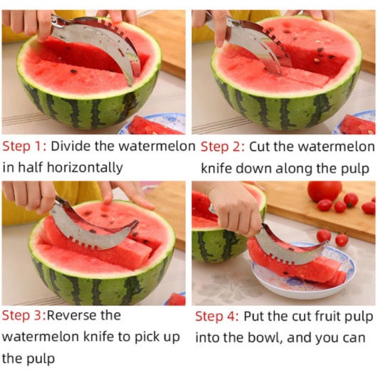 Fruit Slicer Buah Pisau Alat Pemotong Buah Semangka Baru Melon Buah Naga Cutter