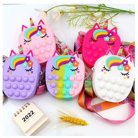 TAS POP IT ANAK UNICORN / TAS SELEMPANG POP IT ANAK UNICORN / TAS POP IT ANAK TERMURAH - PO-23