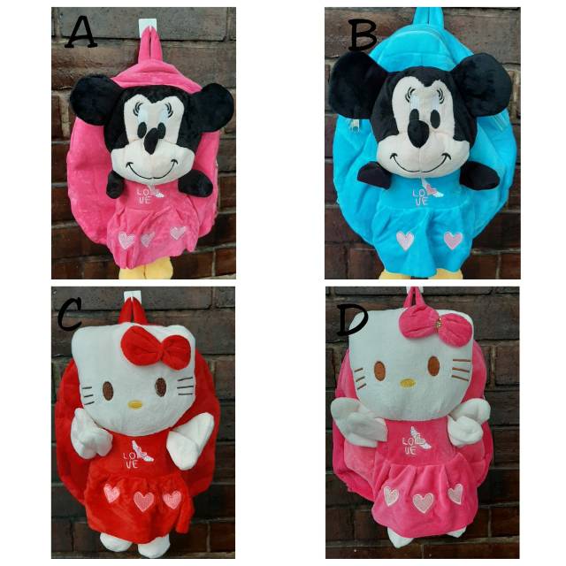 Tas ransel anak/tas anak hellokitty/tas anak mickey mouse/tas anak import/tas sekolah anak paud