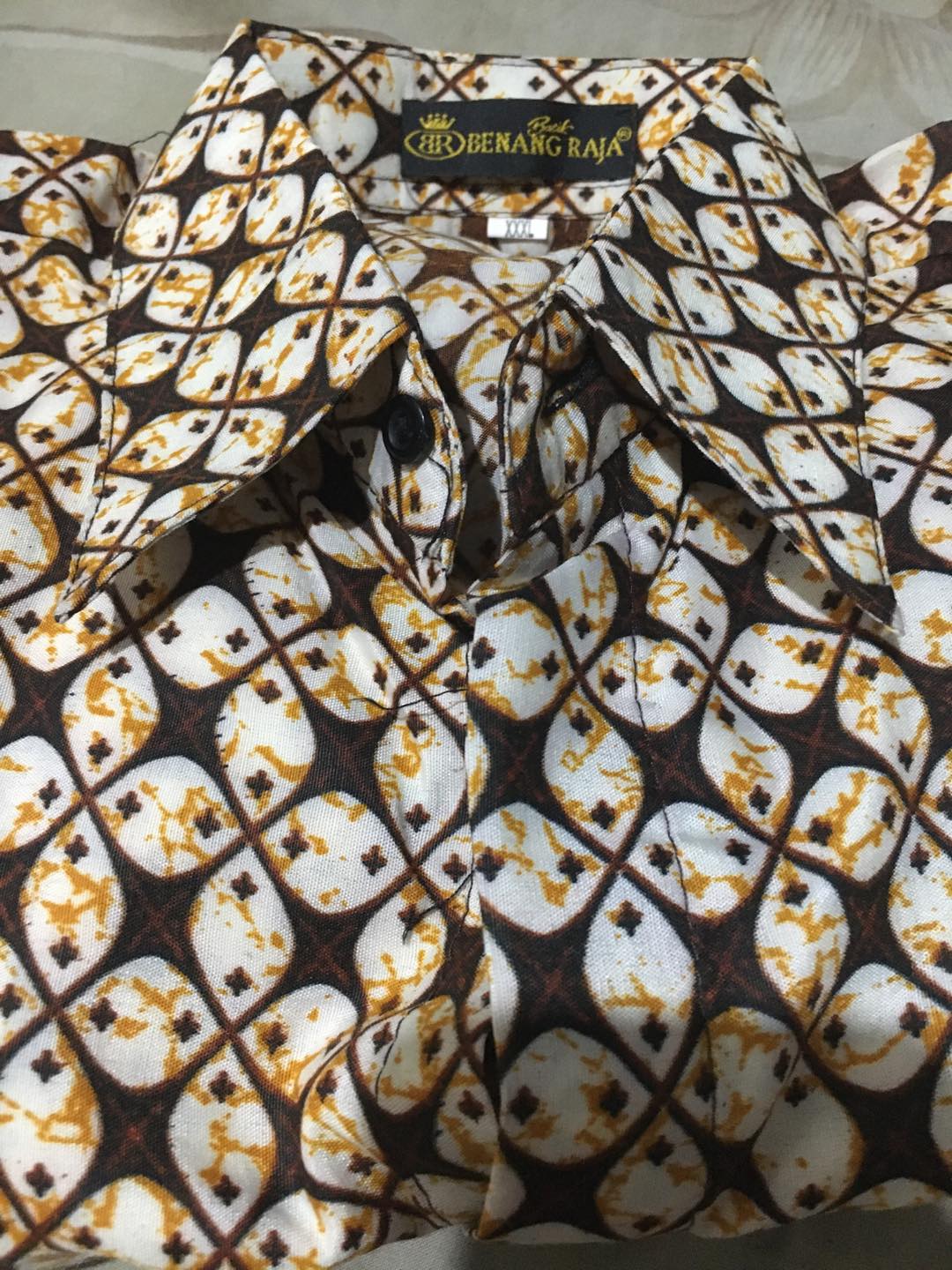 Benang Raja Kemeja Batik Pria Hem Lengan Pendek Ukuran M L Xl