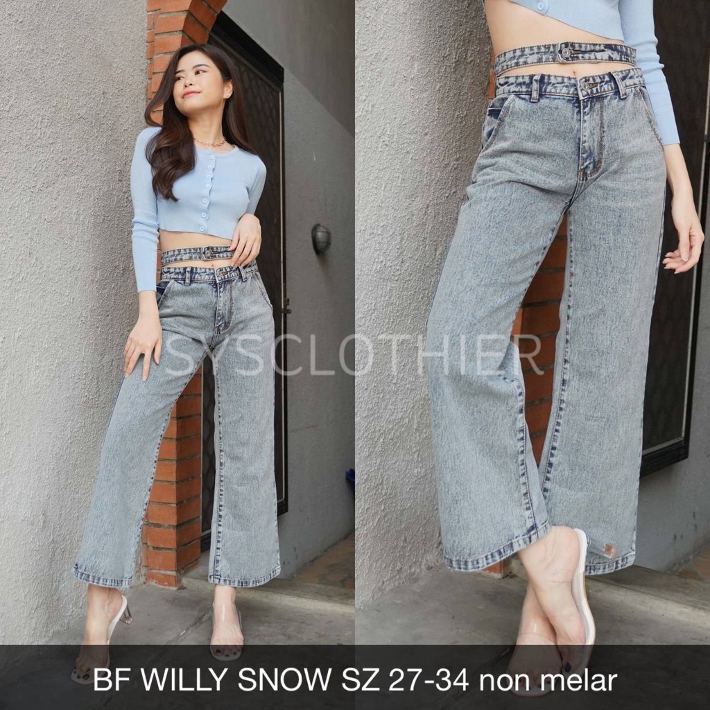 CELANA JEANS WANITA BF WILLY SNOW