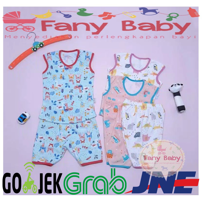 Little Queen  Setelan  Pendek Lengan Kutung Isi 3 pcs