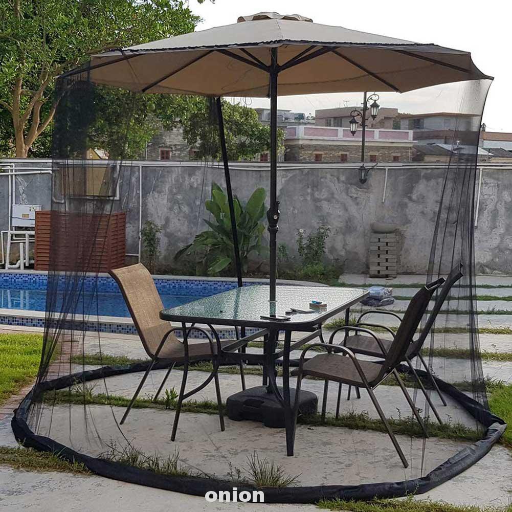 Table Universal Courtyard Picnic Double Zipper Umbrella Mosquito Net Shopee Indonesia