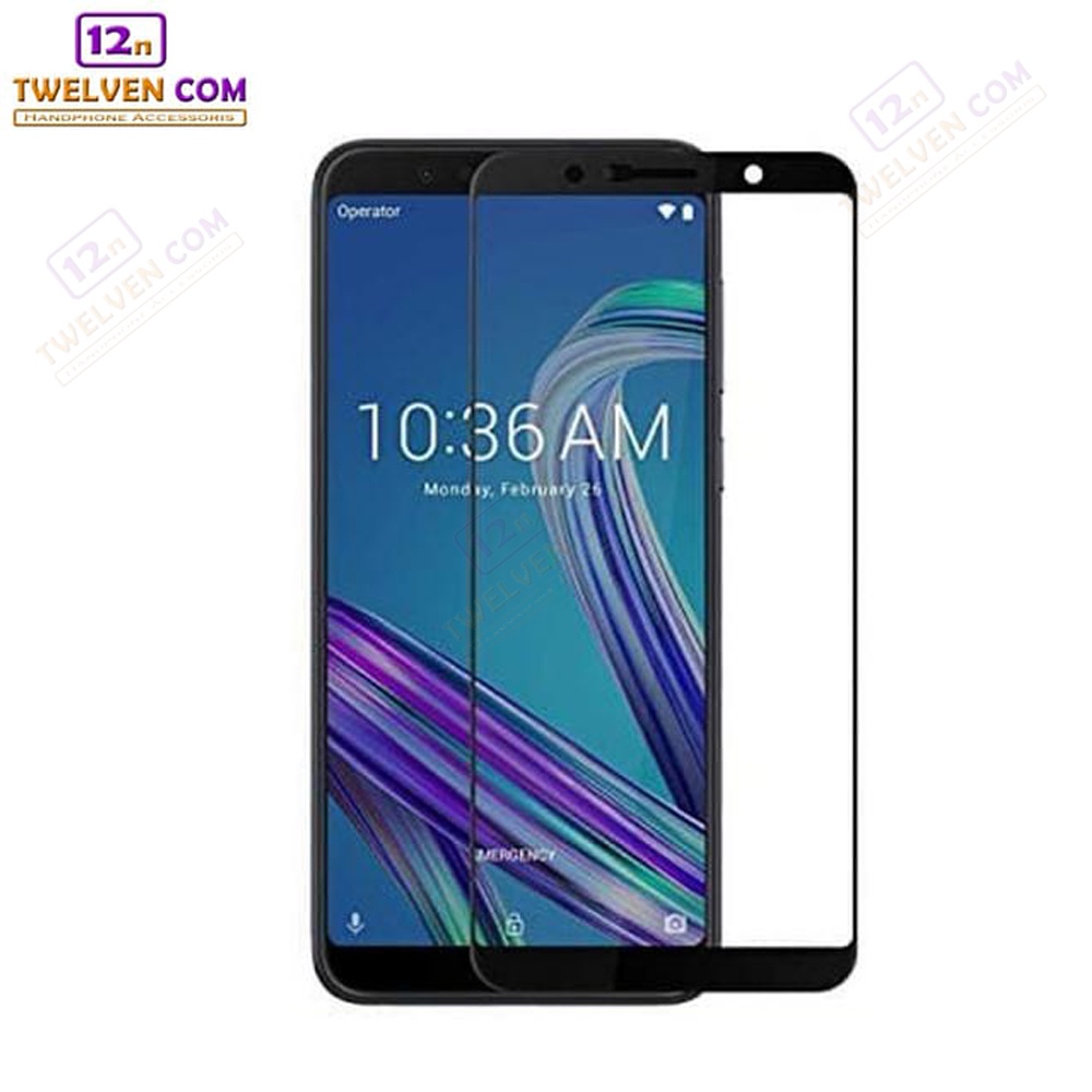 [FLASH SALE] zenBlade 5D Full Cover Tempered Glass Zenfone Max Pro (M1) ZB601KL ZB602K - Hitam