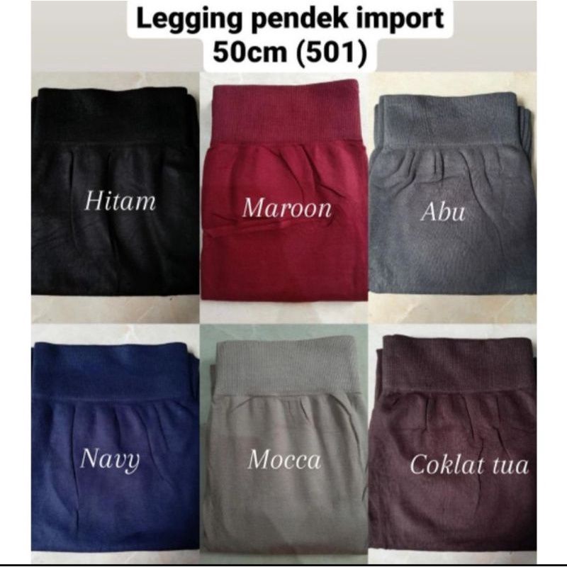 Legging 3/4 (501) import // Legging selutut import// legging santai wanita/ celana gym / celana olah