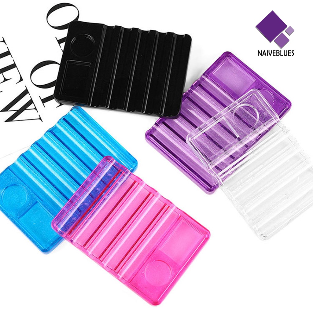 Naiveblue &gt; Holder Kuas Nail Art / Manicure DIY 7 Slot Untuk Wanita